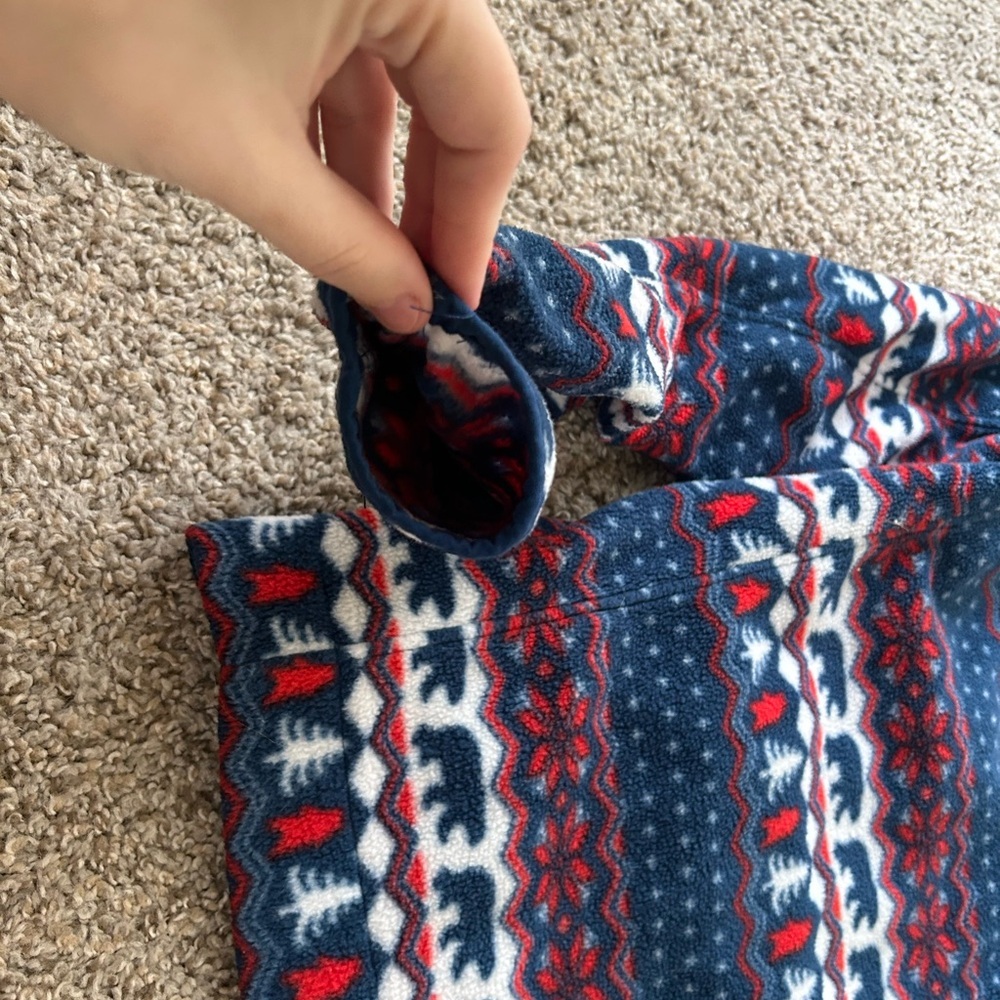 Chubbies Men's The Bearly Wild Quarter Zip Fleece Pullover Red White Blue Size M - Picture 9 of 11